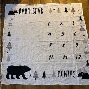 Pondering Pine Baby Milestone Blanket